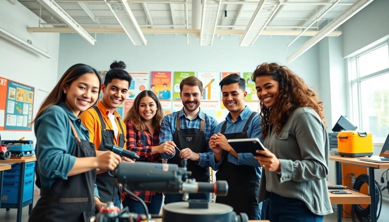 Enhance your skills at a Trade School Knoxville TN with collaborative students learning hands-on.