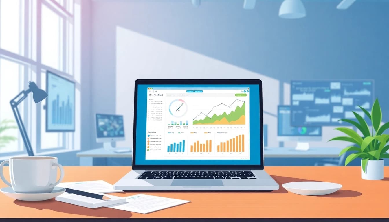 Explore AI for competitive intelligence tools in a modern workspace setting.