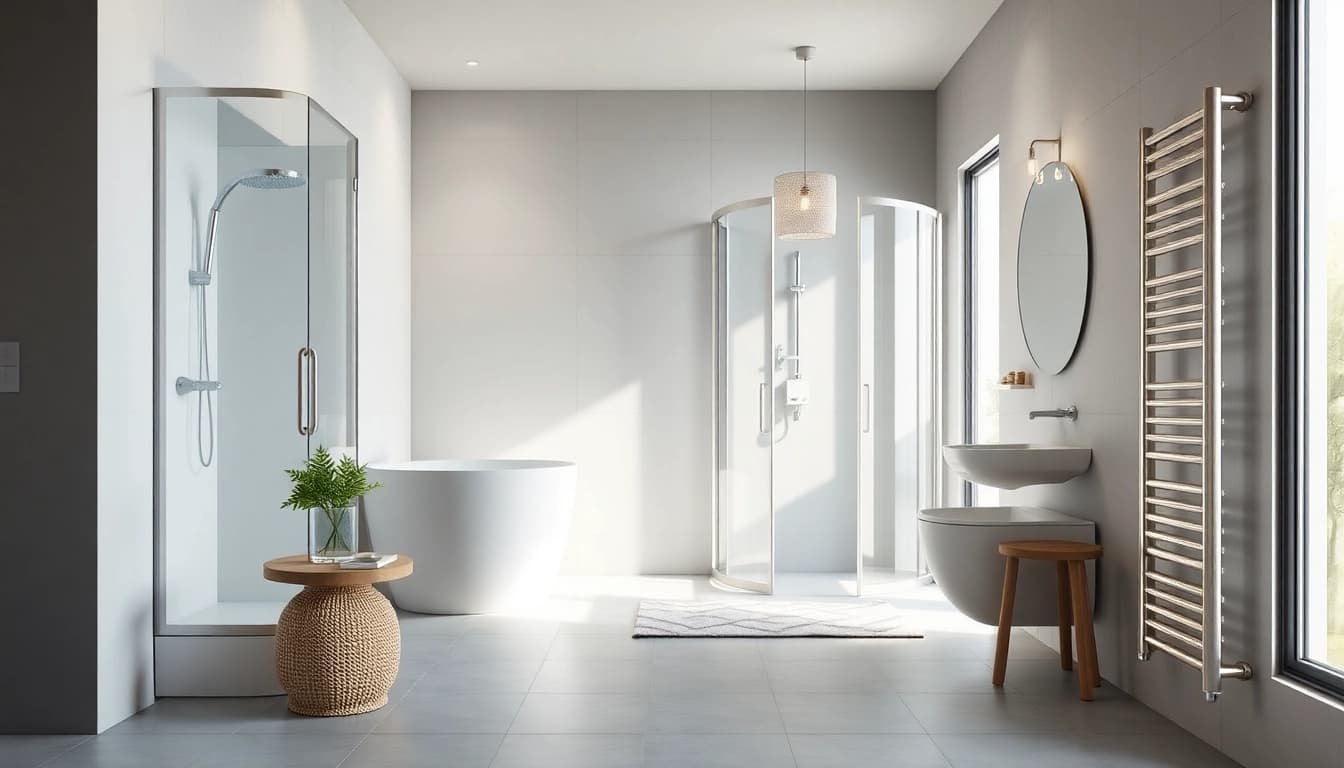 Stilvoll präsentierte sonni sanitär Produkte in modernem Badezimmer-Design.