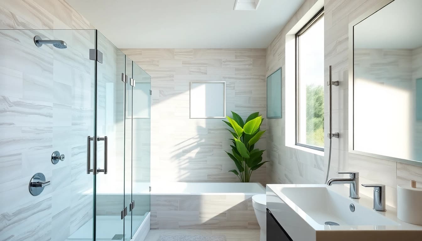 Profitez des sunny showers france dans une salle de bain moderne et esthétique.