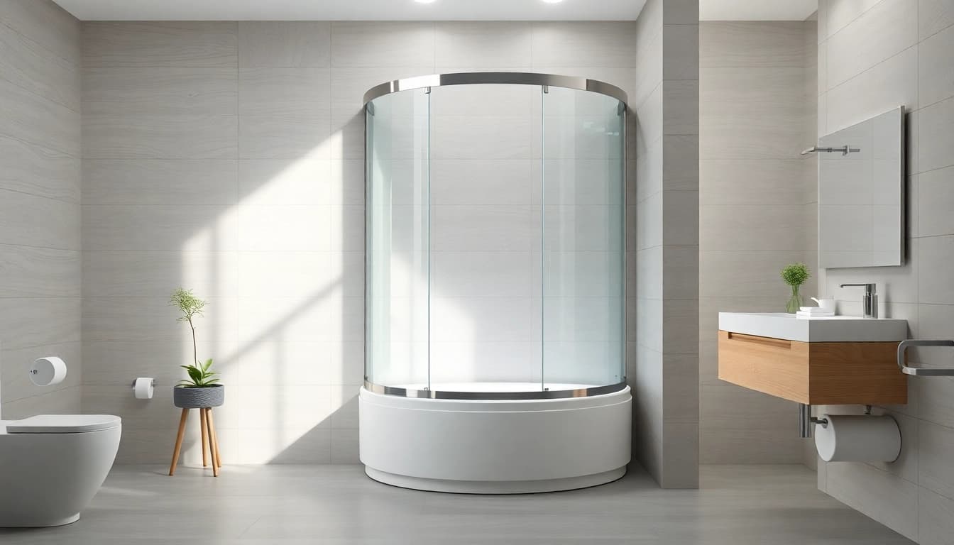 Erleben Sie die sonni Duschkabine 80x80 in einem modernen Badezimmer mit eleganten Details.