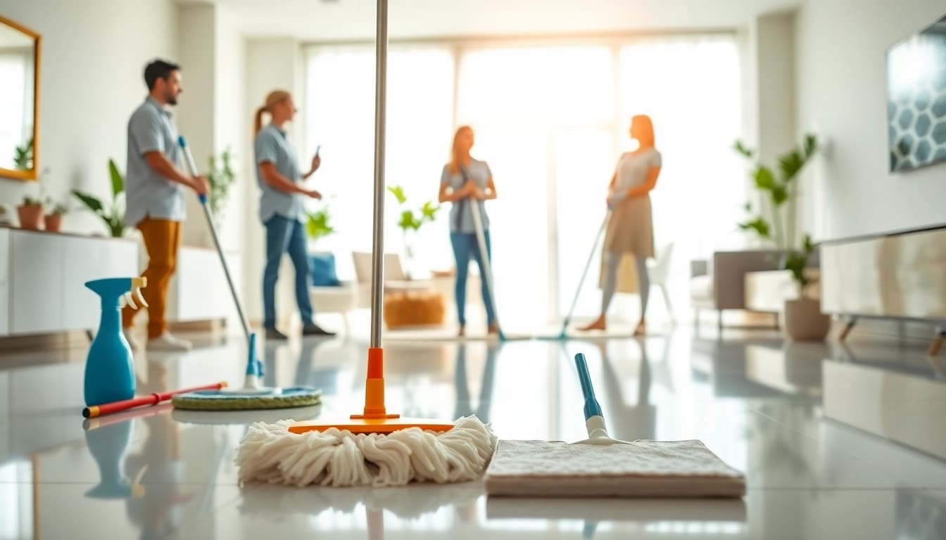 Experience exceptional cleaning services near me with a professional team in a spotless home.