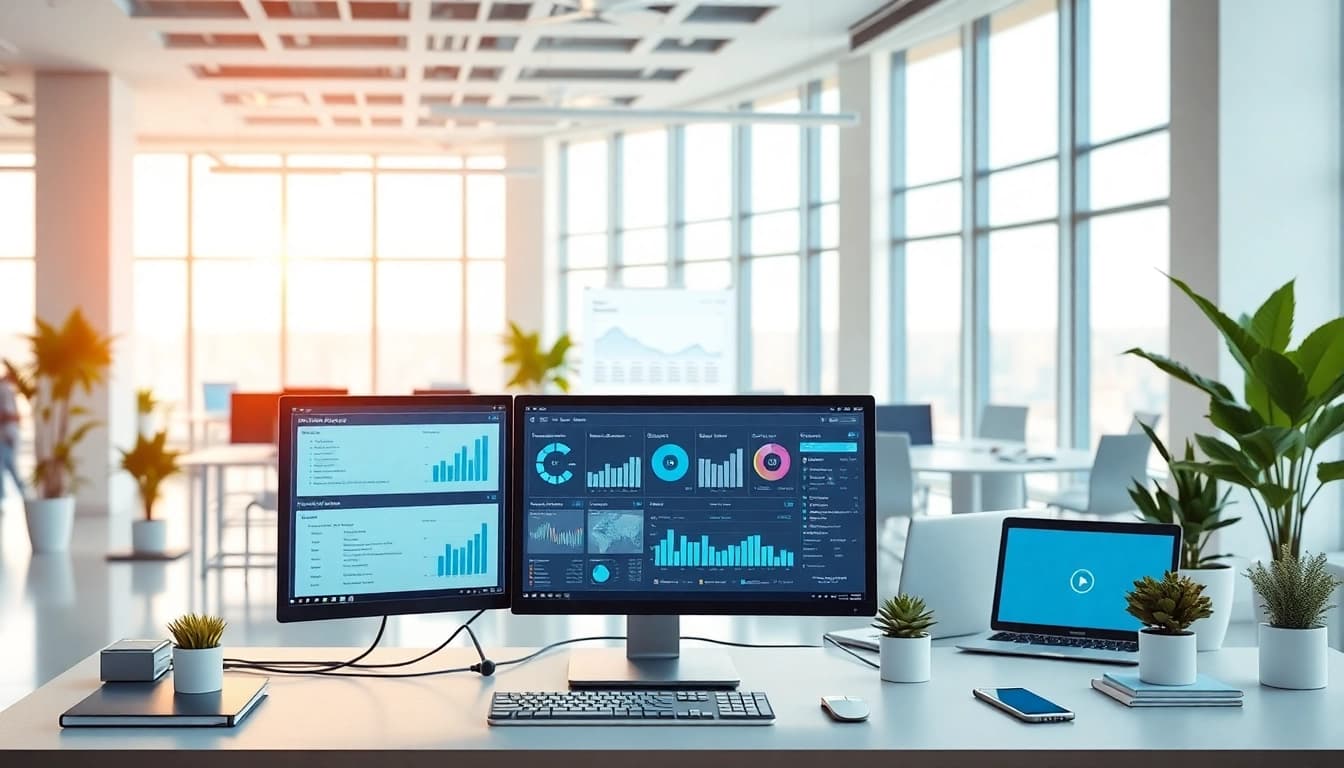 Enhance productivity with enterprise search AI solutions in a professional workspace.
