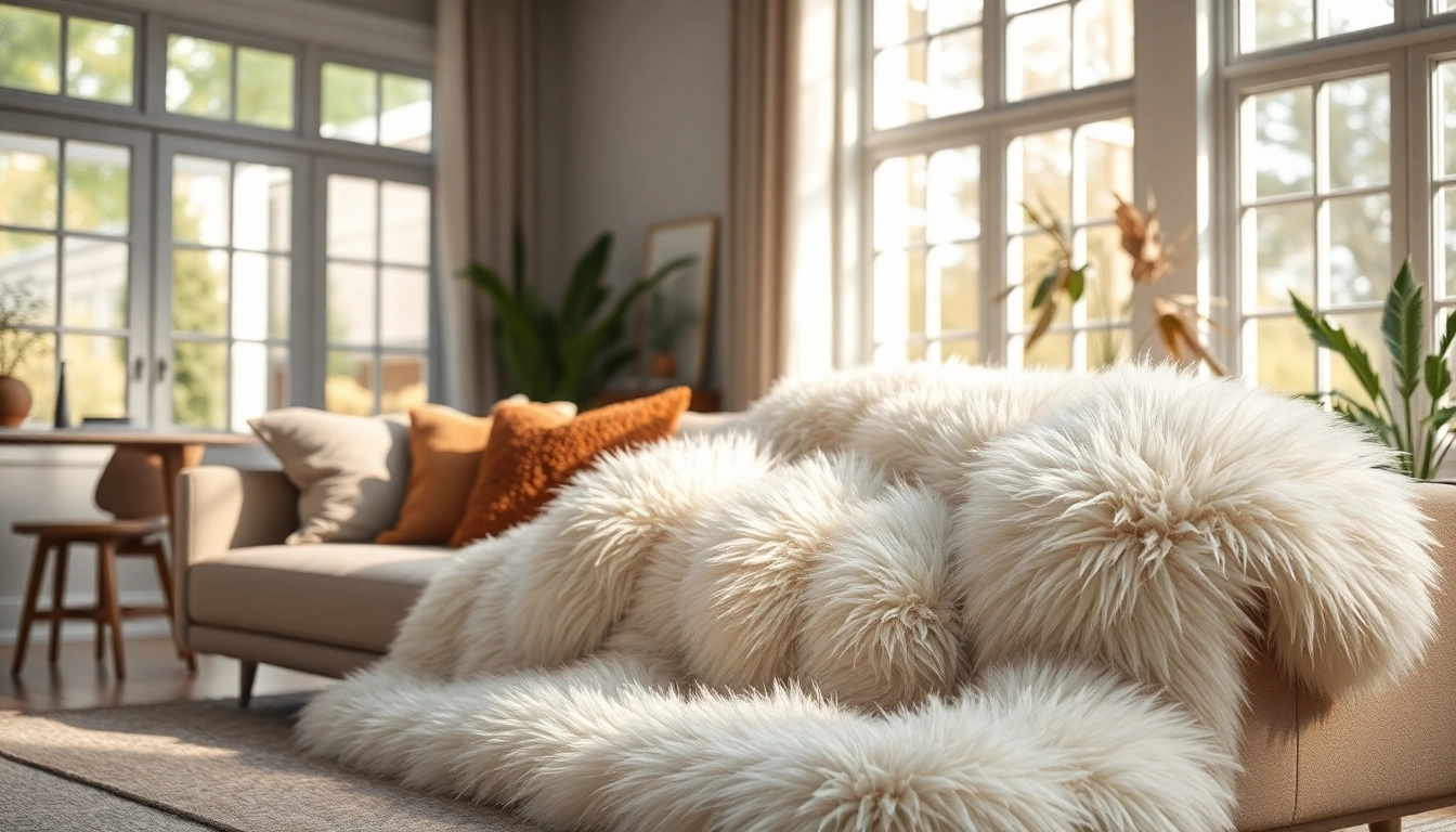 Ontdek imitatie bont stof met een luxe uitstraling in een sfeervol interieur.
