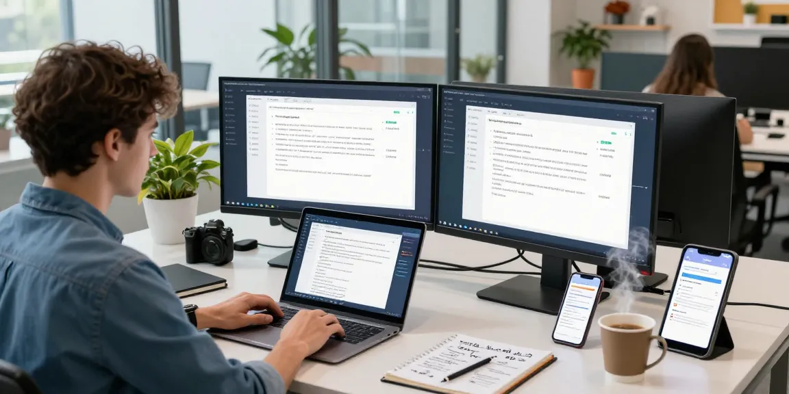 Detect fake PDF using AI technology in a modern tech workspace with coding and document analysis tools.
