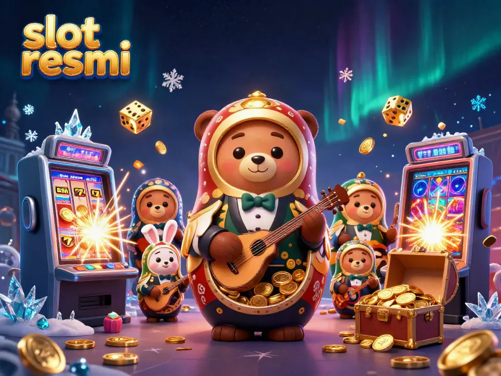 Experience the excitement of submitting your bets with this vibrant slot resmi illustration filled with casino elements.