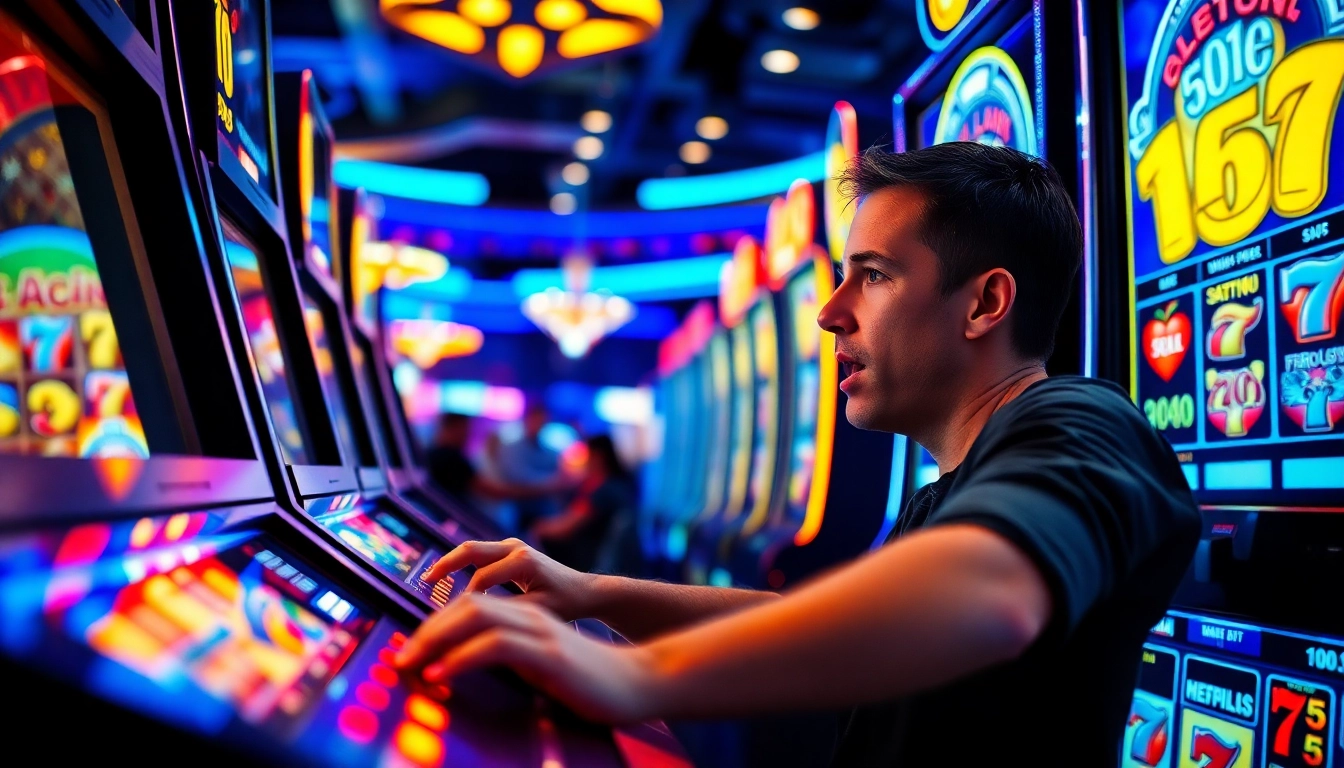 Experience the thrill of as38 login slot gacor with an exciting player at a vibrant casino.