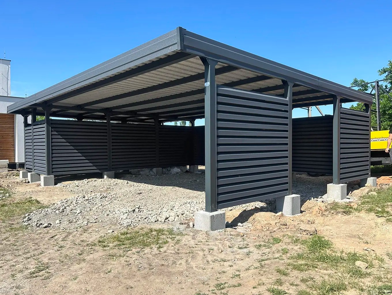 Glasdach fuer Carport aus VSG – Hochwertige Carport Ideen von ADA-Wintergarten
