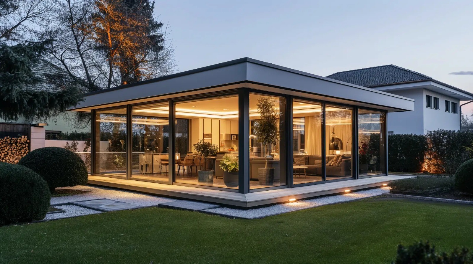 Glasdach fuer Carport aus VSG – Hochwertige Carport Ideen von ADA-Wintergarten