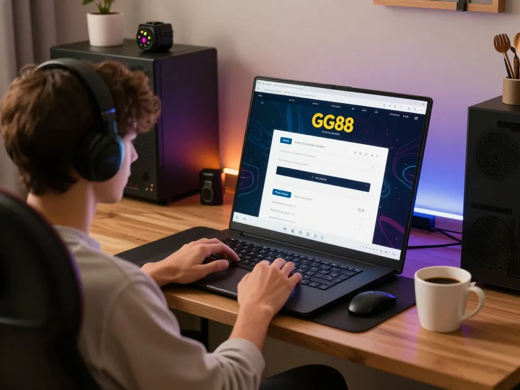 Experience GG88 đăng nhập effortlessly at home with a personal gaming setup and inviting ambiance