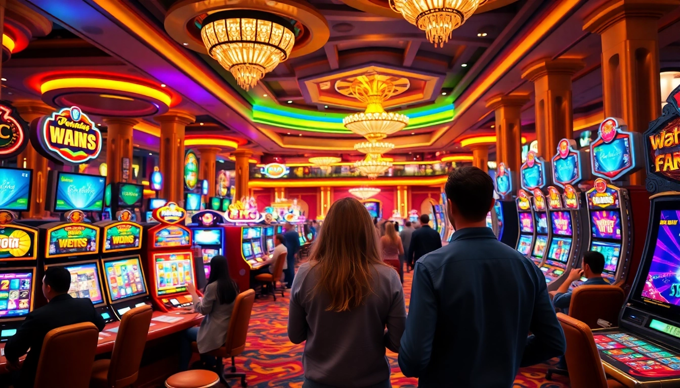 Engaged players enjoying a lively non gamstop Casino Uk atmosphere filled with vibrant gaming options.