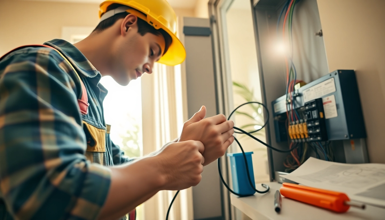 Electrician apprenticeship Hawaii in action, showcasing practical skills in a vibrant setting.