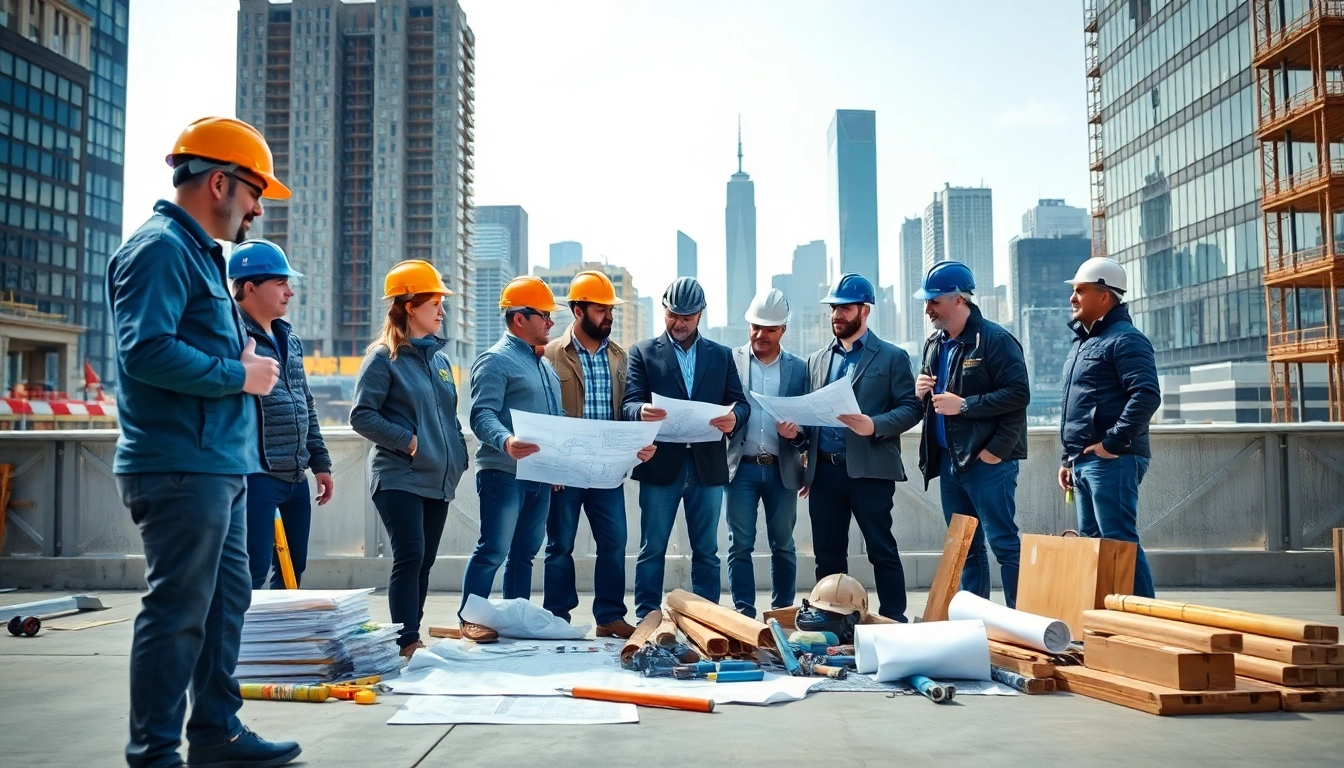 New York Commercial General Contractor team engaged in a construction project, showcasing collaboration and professionalism.