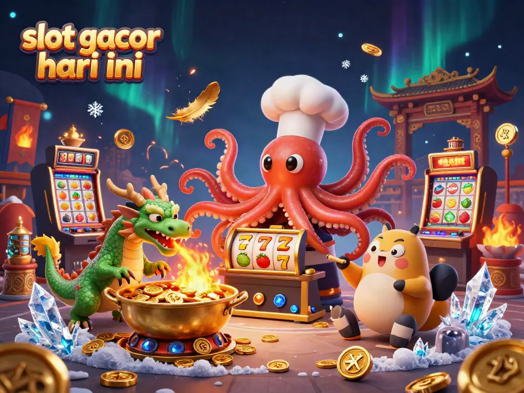 Menangkan jackpot besar dengan slot gacor hari ini dalam ilustrasi kasino digital yang megah.