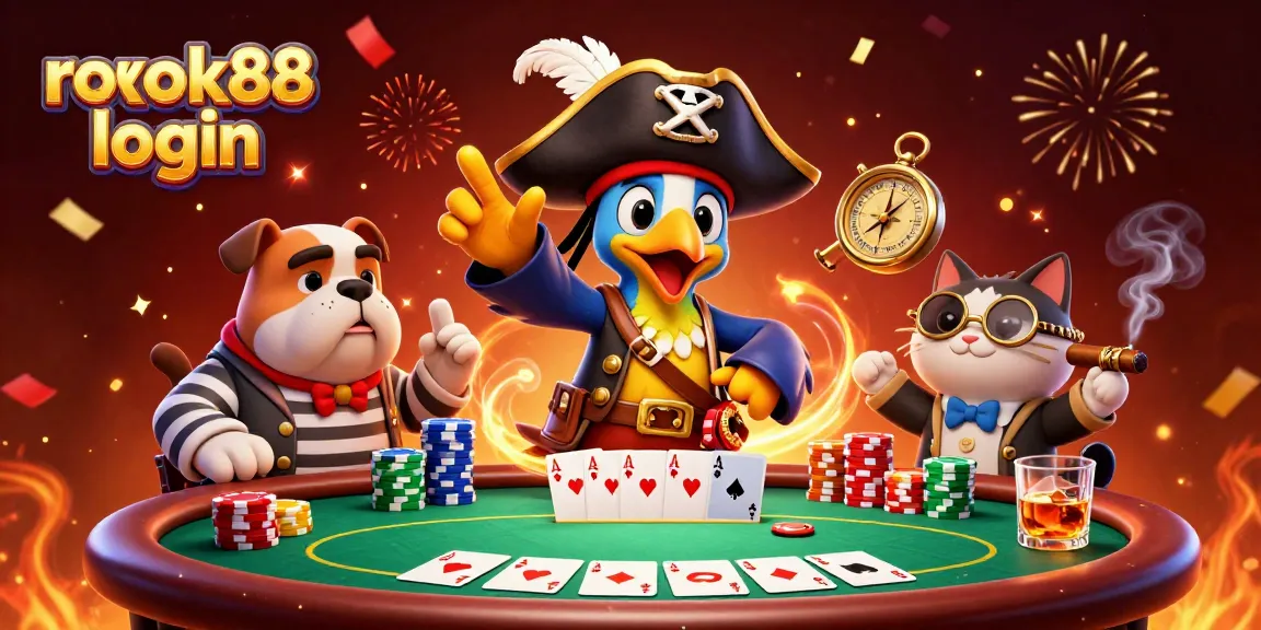 Engage with rokok88 login for an exciting poker showdown featuring vibrant game elements.