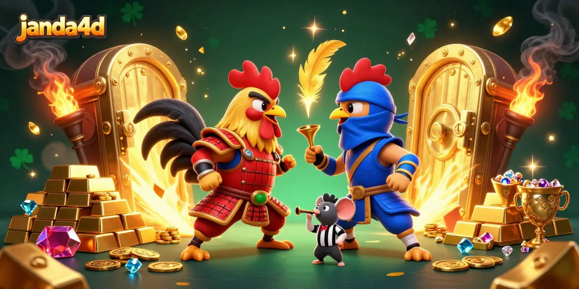 Merayakan kemenangan slot di janda4d dengan pertempuran ayam 3D epik.