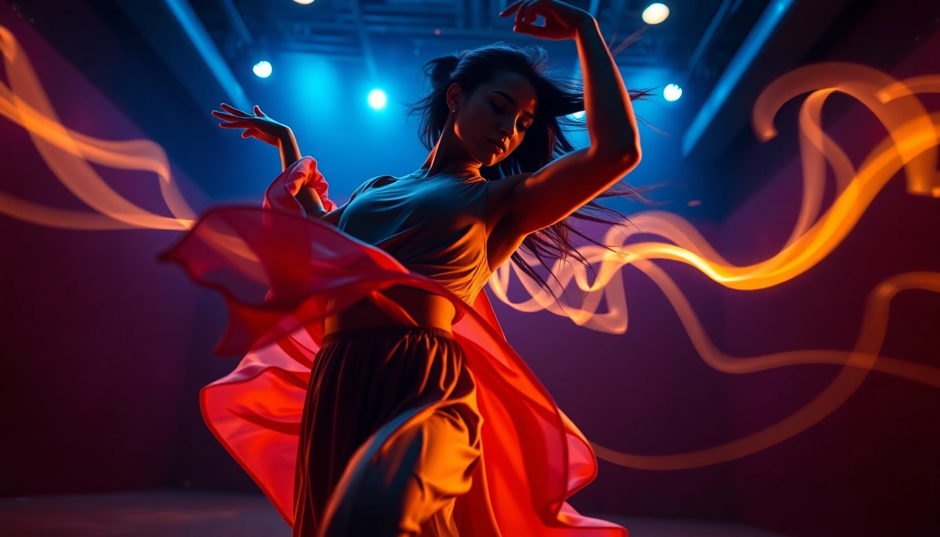 Experience the beauty of seedance through a professional dancer's expressive movements in a vibrant studio.
