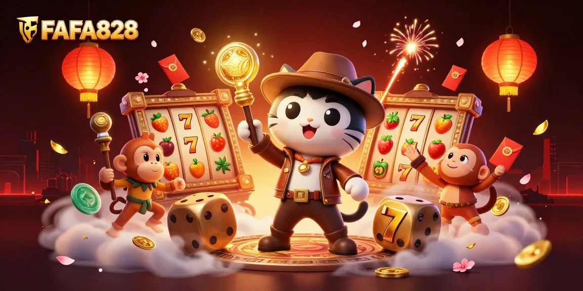 Uncover golden treasures with FAFA828 in a vibrant 3D casino adventure.