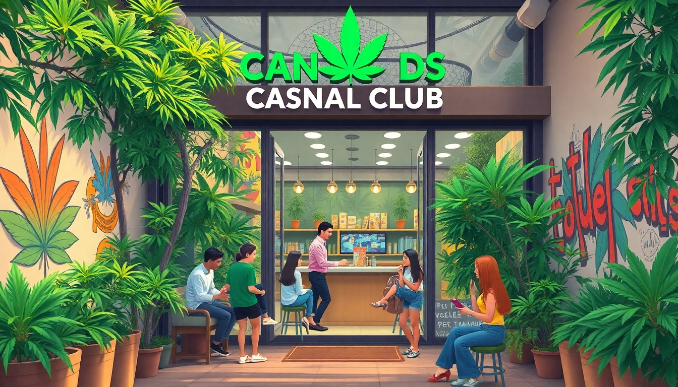 Die Bluetenbande zeigt einladende Mitglieder im Cannabis Social Club in Hamburg.