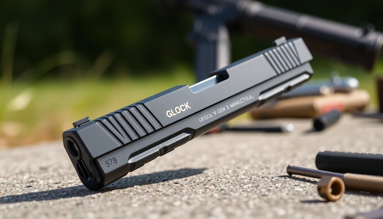 Inspecting the glock 19 gen 3 oem slide reveals its precision engineering and durable design.