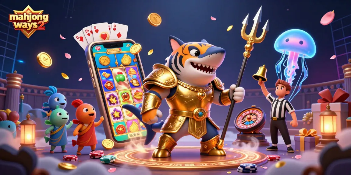 Experience thrilling wins with mahjong ways 2 in a vibrant underwater casino scene featuring dynamic gameplay elements.