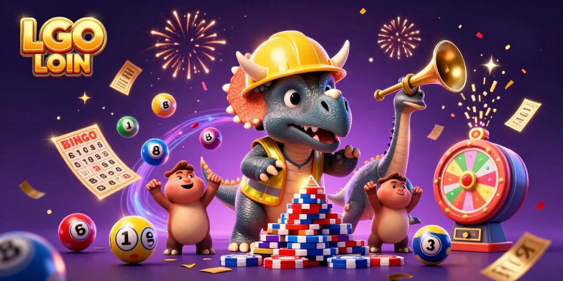Experience the excitement of LGO LOGIN as animated characters join in! Celebrate with vibrant casino elements.