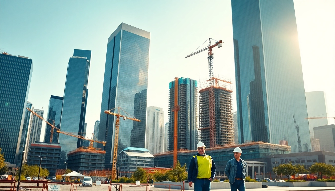Engaging view of top properties developers showcasing their projects in a vibrant cityscape.