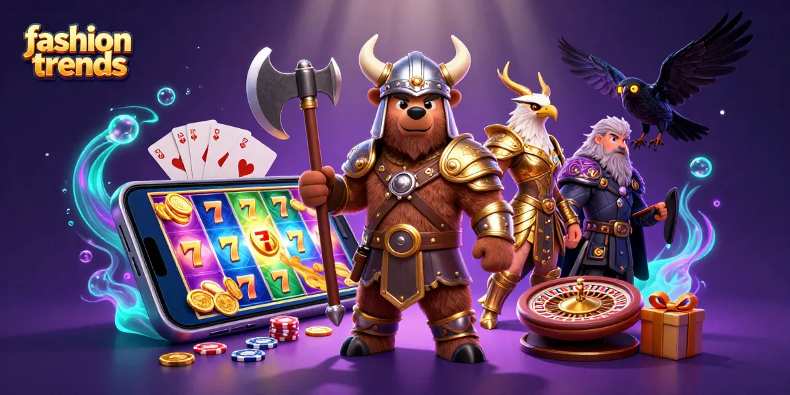 Experience fashion trends with this vibrant gambling scene featuring cartoon characters and casino elements.
