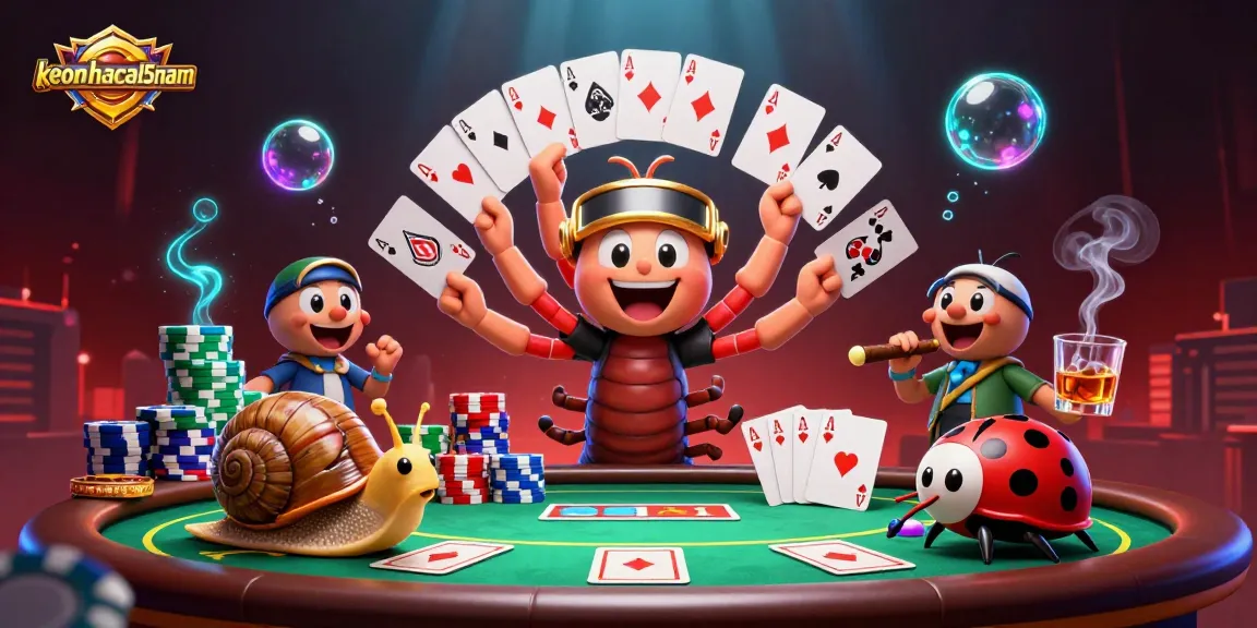 Experience exciting poker strategies at keonhacai5nam with a vibrant casino illustration.