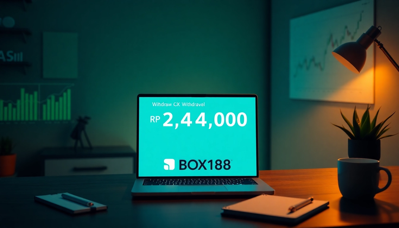 Successful financial transaction celebrating BOX138 with modern workspace.