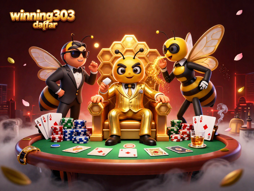 Join the action with winning303 daftar in a vibrant 3D poker scene featuring exotic characters.