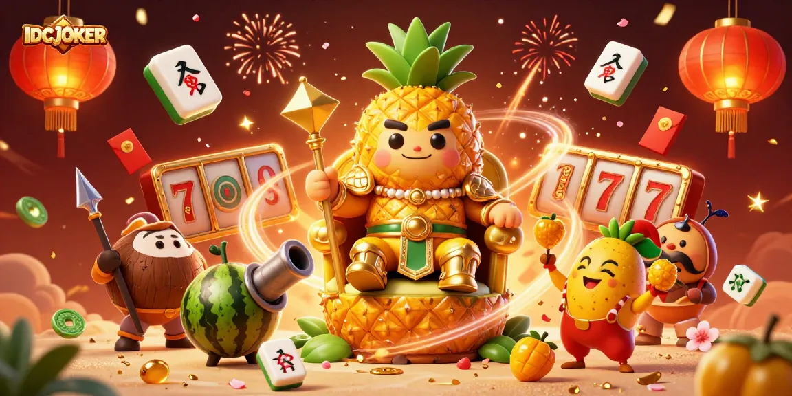 IDCJOKER brings thrilling slot game elements to life in a vibrant casino-themed illustration.