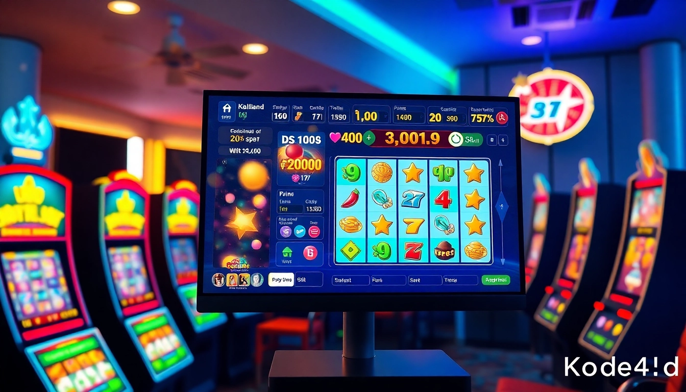 Kode4d online gaming platform featuring vibrant slot games and engaging visuals.