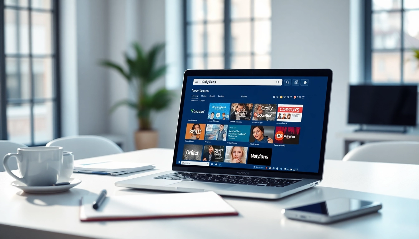 Discovering onlyfans search alternatives with a modern workspace setup showcasing innovative platforms for creators.