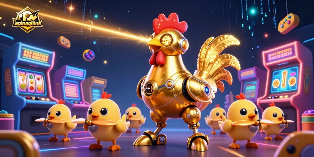 Experience exciting gameplay at apinagalink with a vibrant casino scene featuring energetic game characters.