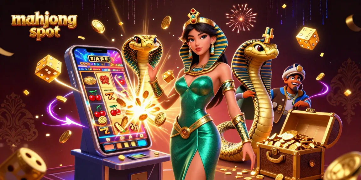 Experience the thrill of mahjong slot with vibrant characters and dynamic casino elements.