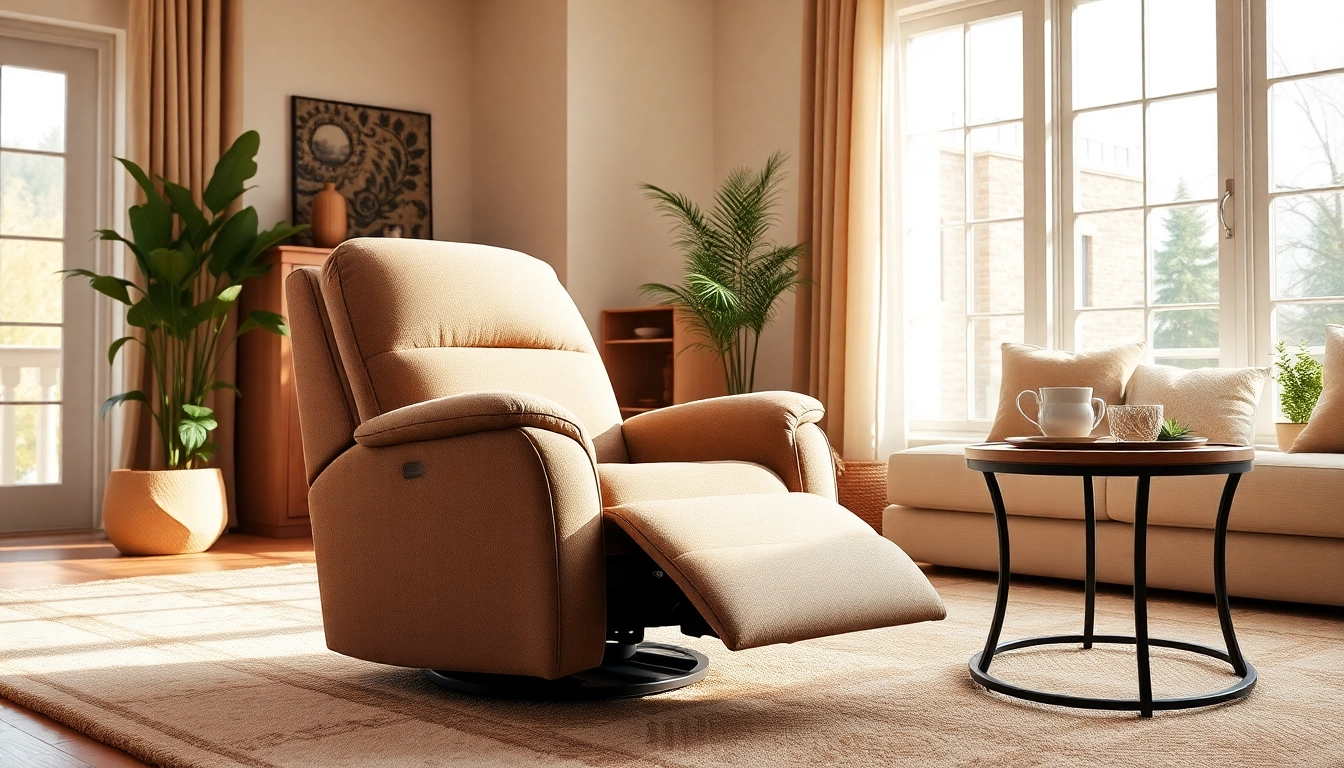 Relax in a lift recliner with heat and massage, featuring cozy decor and warm lighting.