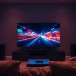 Watch vibrant content on the iron tv pro from a modern streaming setup.