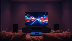 Watch vibrant content on the iron tv pro from a modern streaming setup.