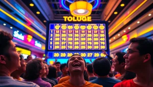 Menampilkan angka togel dengan latar belakang pemain yang bersemangat.