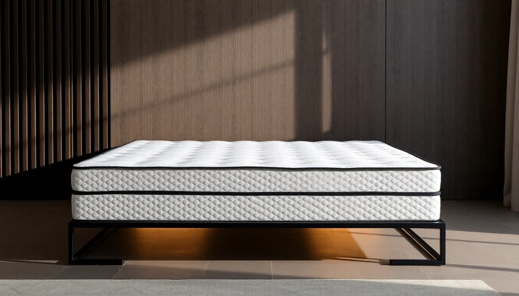 Materasso singolo visivamente accattivante, caratterizzato da materiali di alta qualità, pronto per il sonno.