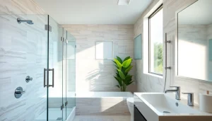 Profitez des sunny showers france dans une salle de bain moderne et esthétique.