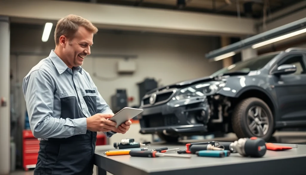 Gutachten Auto Düren: Ein KFZ-Sachverständiger erstellt ein detailliertes Gutachten für ein beschädigtes Fahrzeug.