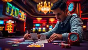 Menarik bandar bola parlay slot dengan pemain serius di kasino mewah.