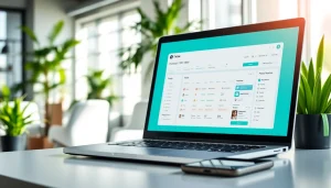 Boost engagement with the TikTok SMM panel showcased on a laptop in a professional office.