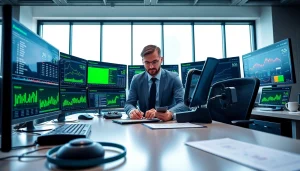 Bandar togel online, analisa data lotere digital di kantor modern.