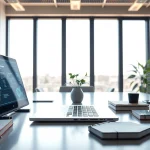 Enhancing technology setup fosters productivity in a contemporary workspace.