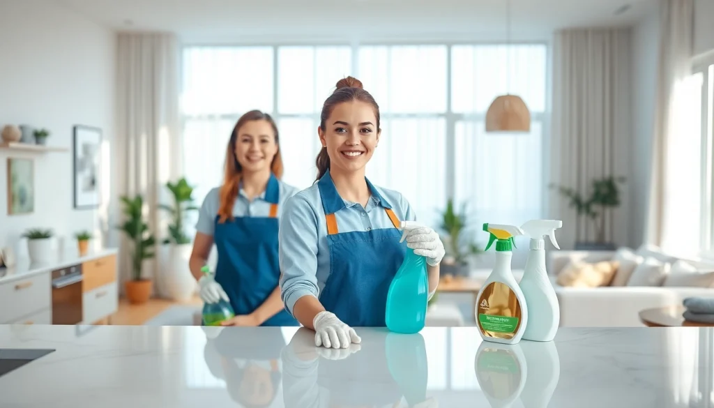 Experience a professional Cleaning Service team in action, showcasing commitment to a spotless home environment.