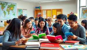 Engaged students collaborating in a vibrant classroom setting, showcasing innovative Education resources.