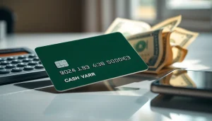 신용카드 현금화의 개념을 보여주는 신용카드와 현금 흐름의 비주얼